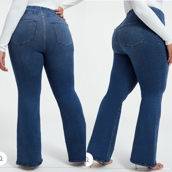 Good American Mega Compression Flare High Waist Jeans - Picture 3 of 15